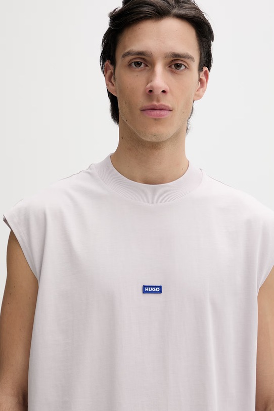 Bavlnené tričko Hugo Blue fialová 50509773