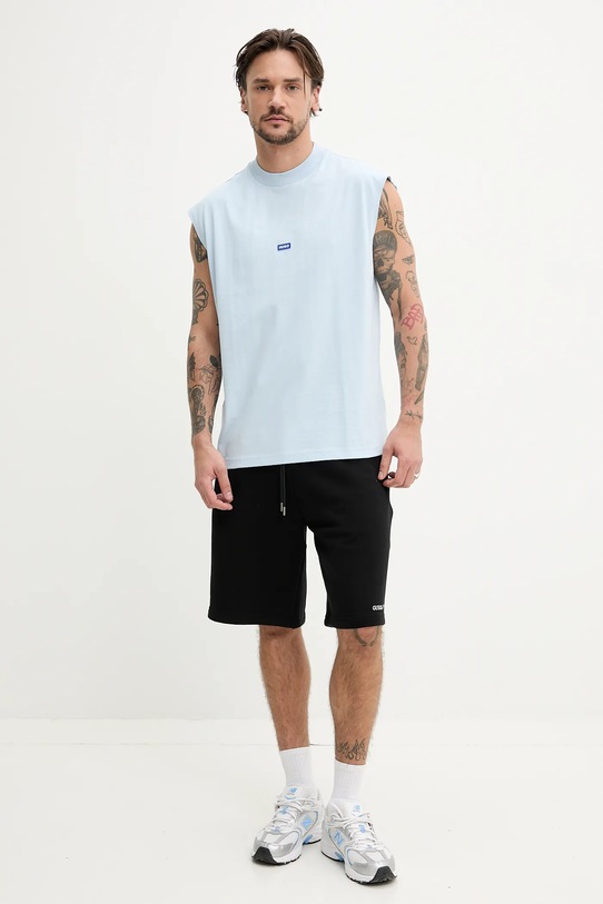 Hugo Blue tricou din bumbac 50509773 albastru SS25