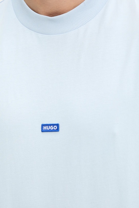 Hugo Blue t-shirt bawełniany Navertz 50509773 niebieski