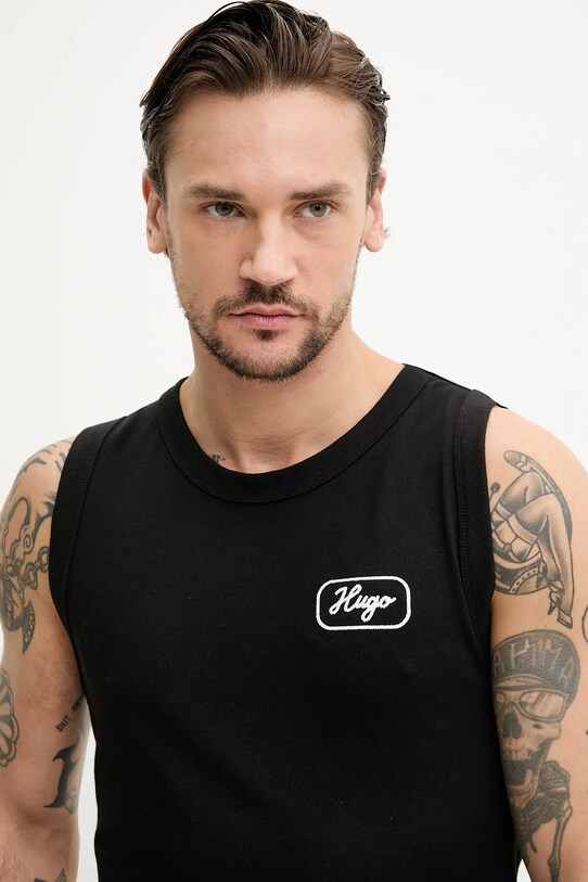 Hugo Blue tricou din bumbac negru 50534750
