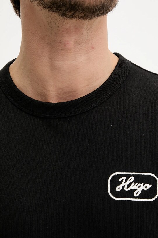 Hugo Blue pamut póló 50534754 fekete