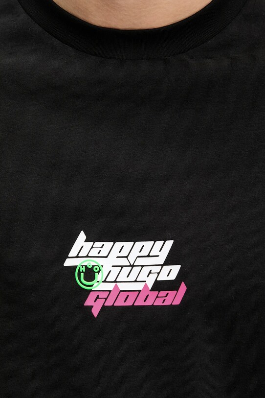 Hugo Blue t-shirt bawełniany 50536121 czarny