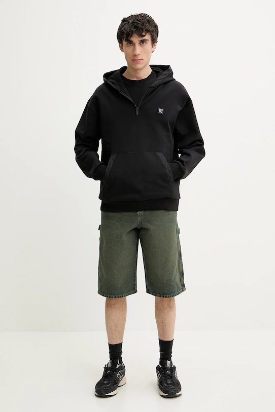 Hugo Blue tricou din bumbac 50541252 negru SS25