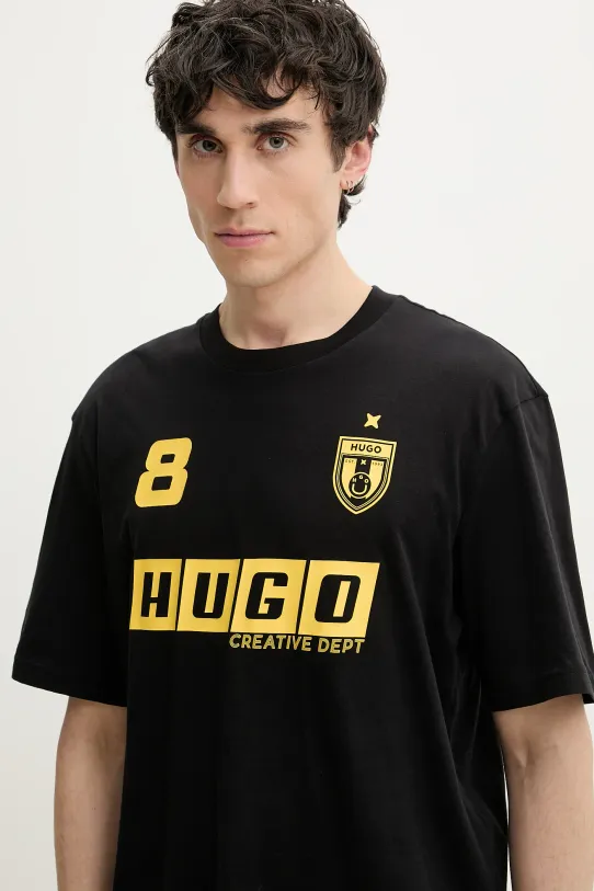 Îmbrăcăminte Hugo Blue tricou din bumbac 50541252 negru