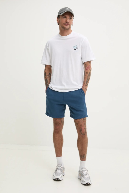 Βαμβακερό μπλουζάκι Hugo Blue 50542155 λευκό SS25