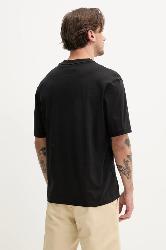 Bavlněné tričko Hugo Blue 50542932 černá SS25