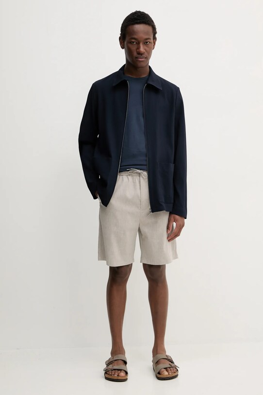 BARENA VENEZIA t-shirt bawełniany Camicia Mola TSU5100.2540 granatowy SS25