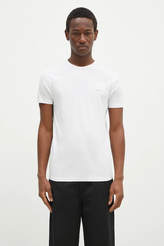 Pamučna majica Paul Smith 3-pack Planet friendly bijela M1A.389.M3PK