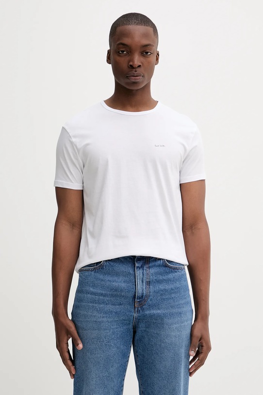 Paul Smith t-shirt bawełniany 3-pack M1A.389.M3PK czarny SS25