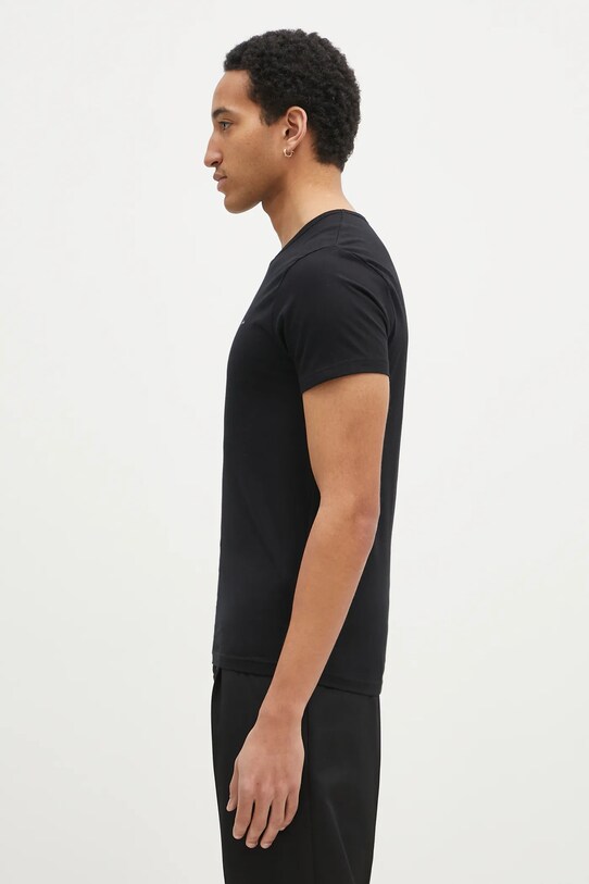 Paul Smith tricou din bumbac 3-pack M1A.389.M3PK negru SS25