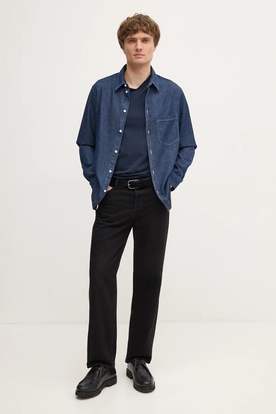 ZADIG&VOLTAIRE tricou din bumbac JMTN01631.404 bleumarin SS25