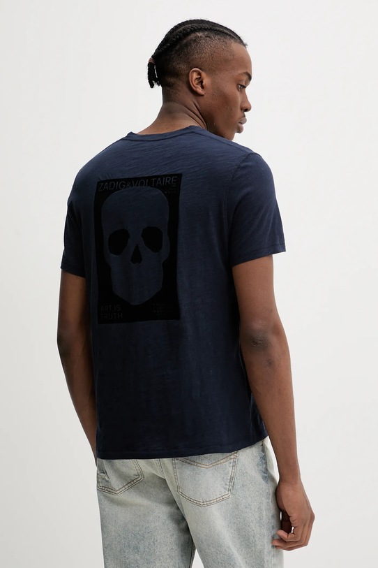 Îmbrăcăminte ZADIG&VOLTAIRE tricou din bumbac JMTS00623.22S.404 bleumarin