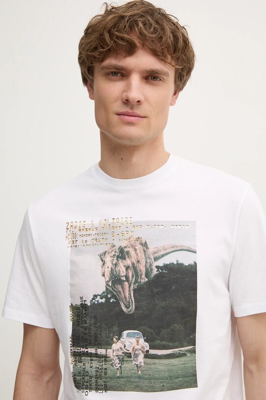 ZADIG&VOLTAIRE tricou din bumbac alb JMTS00652.21S.101