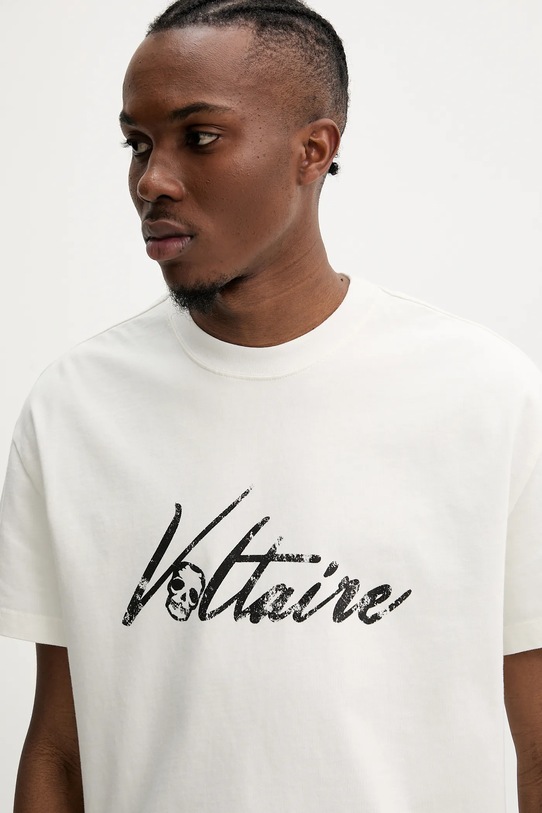 ZADIG&VOLTAIRE t-shirt bawełniany beżowy JMTS01718.103
