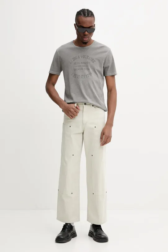 Bavlnené tričko ZADIG&VOLTAIRE JMTS01721.29 sivá SS25