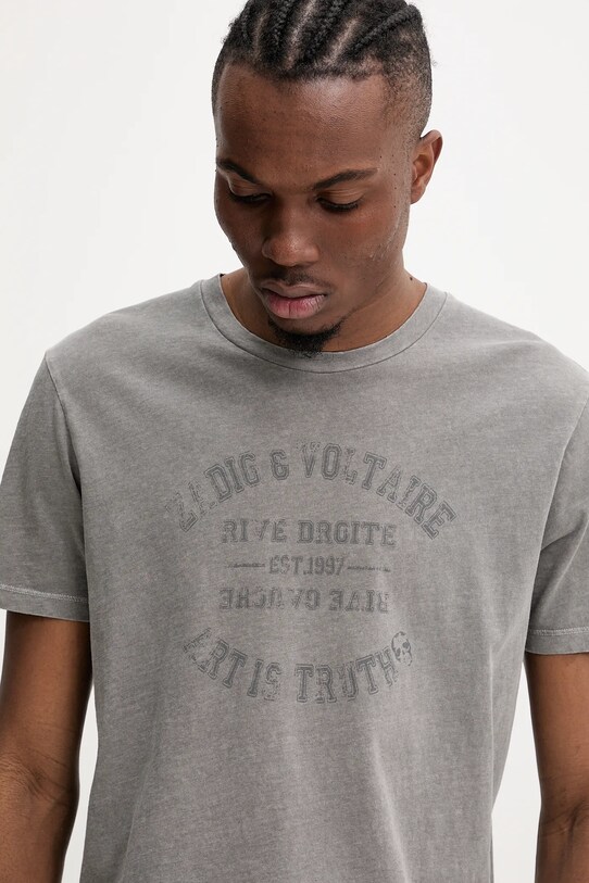 Bavlnené tričko ZADIG&VOLTAIRE sivá JMTS01721.29