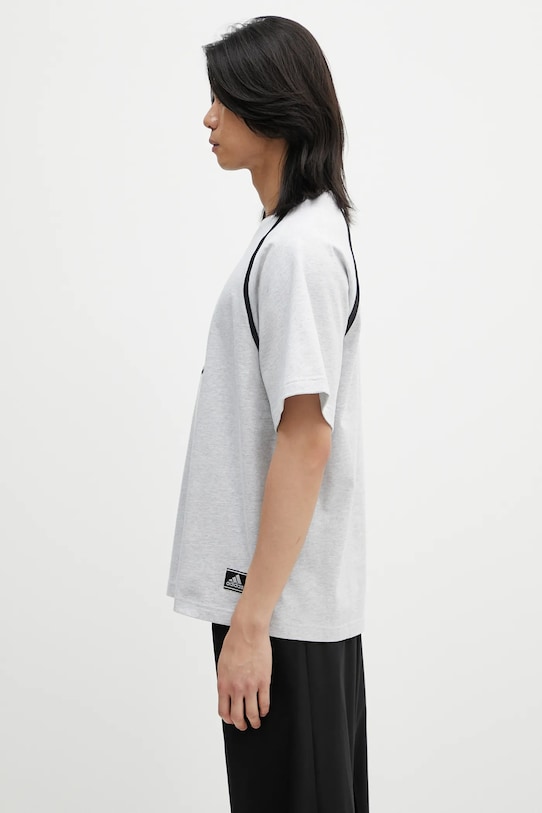 adidas Originals cotton t-shirt Badge Tee IM7839 gray SS25