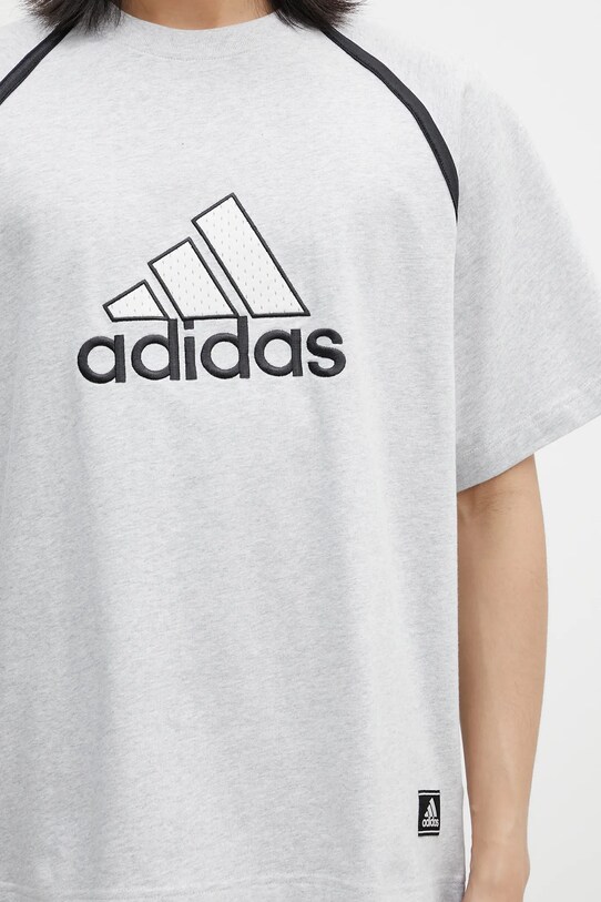 adidas Originals cotton t-shirt Badge Tee gray IM7839