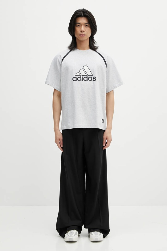 adidas Originals tricou din bumbac Badge Tee IM7839 gri