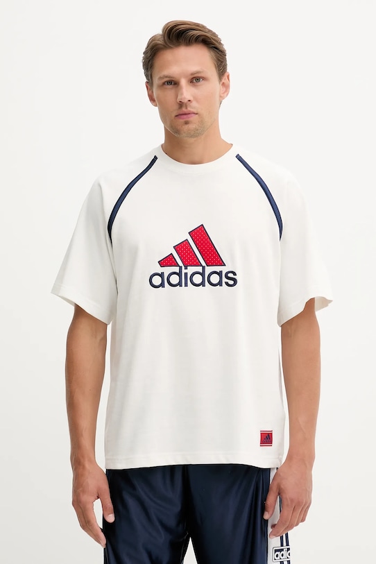 adidas Originals t-shirt bawełniany Badge Tee aplikacja biały IM7840
