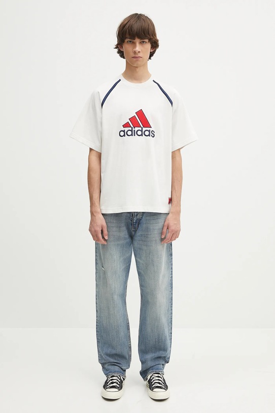 Бавовняна футболка adidas Originals Badge Tee IM7840 білий