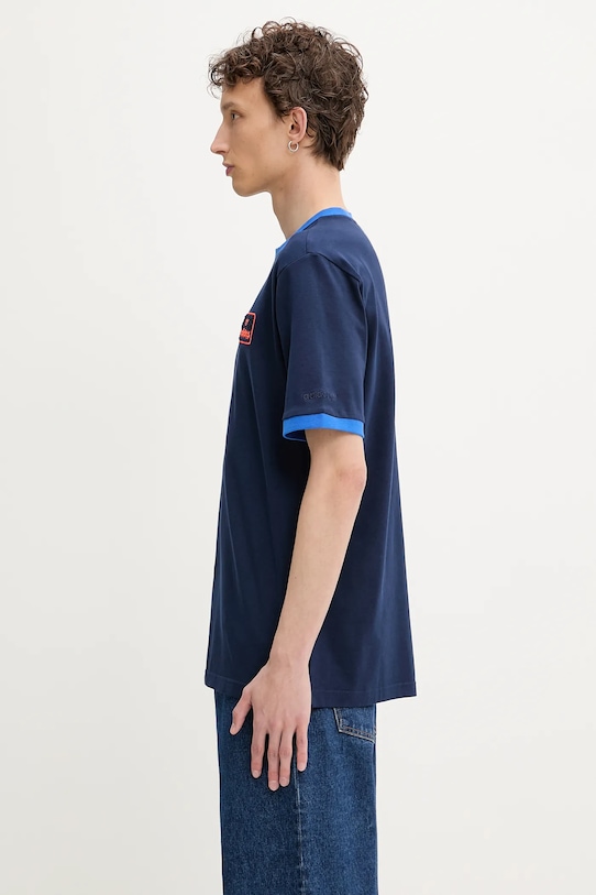 Bavlněné tričko adidas Originals Contrast Tee JC8383 námořnická modř SS25