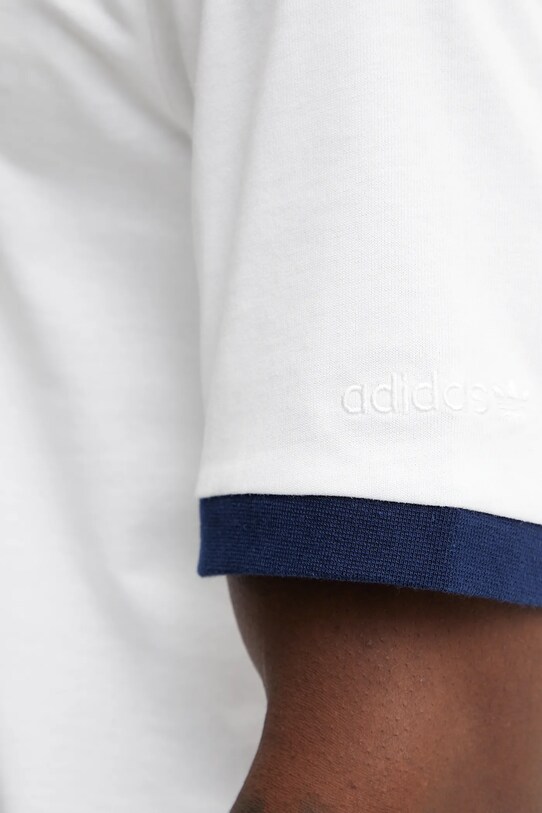 adidas Originals tricou din bumbac Contrast Tee JC8384 alb