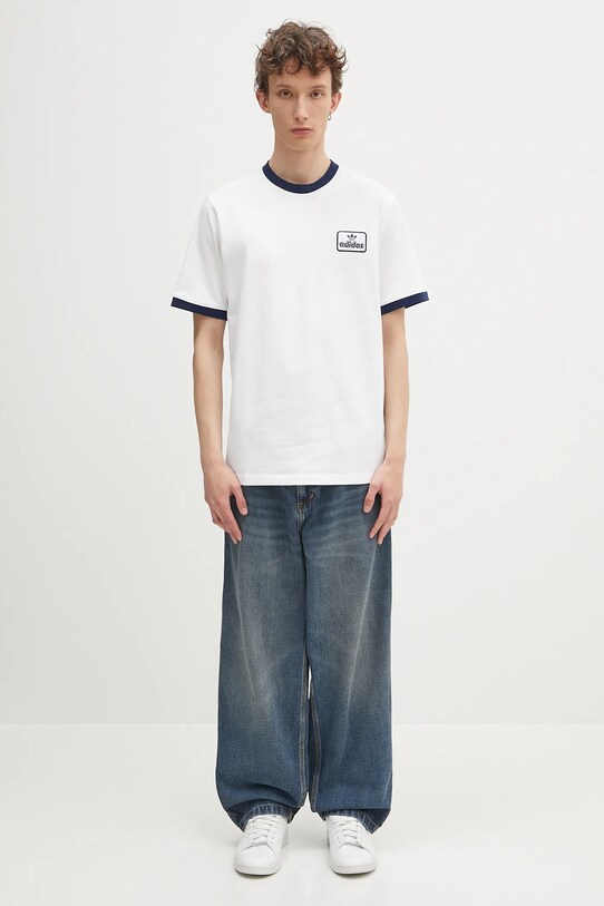 Pamučna majica adidas Originals Contrast Tee JC8384 bijela