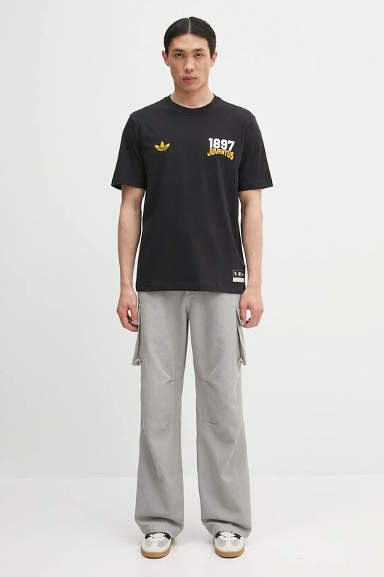 Хлопковая футболка adidas Performance Juventus VRCT T-shirt JL6114 чёрный