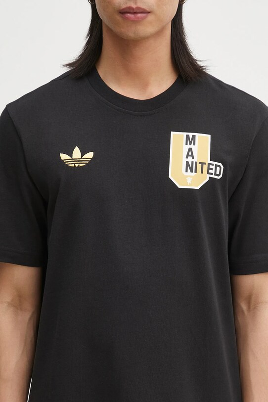 Βαμβακερό μπλουζάκι adidas Performance Manchester United VRCT T-shirt μαύρο JL6115