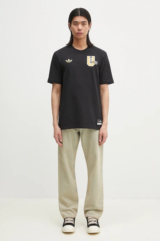 Βαμβακερό μπλουζάκι adidas Performance Manchester United VRCT T-shirt JL6115 μαύρο