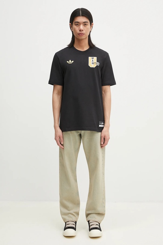 adidas Performance cotton t-shirt Manchester United VRCT T-shirt JL6115 black