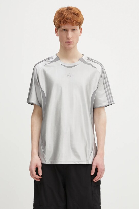 Kratka majica adidas Originals 2000 T-shirt Z elastanom srebrna JM6743