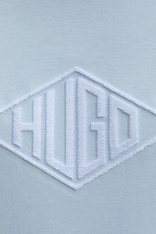 Бавовняна футболка HUGO 50534934 блакитний