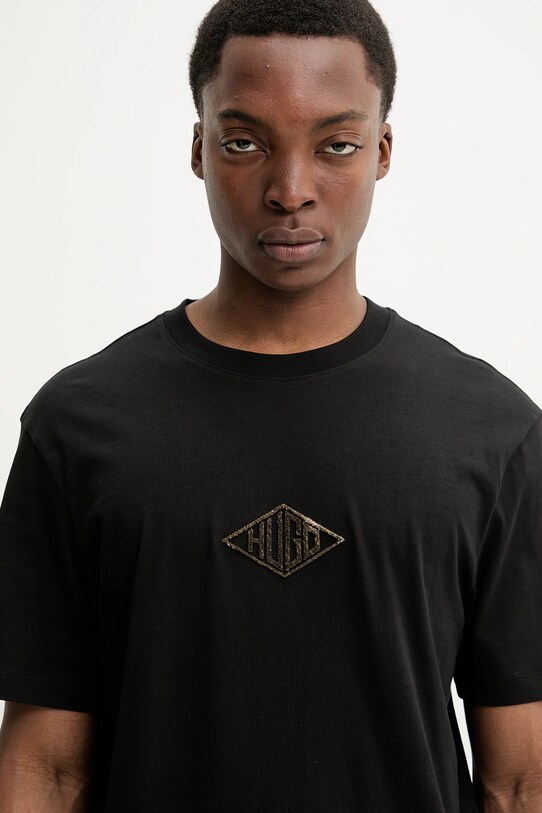 HUGO t-shirt bawełniany czarny 50534951