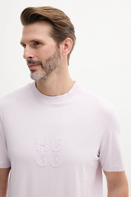 HUGO tricou din bumbac roz 50535284