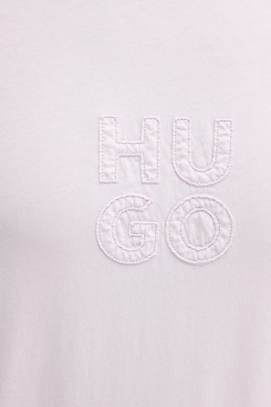 HUGO t-shirt bawełniany 50535284 różowy
