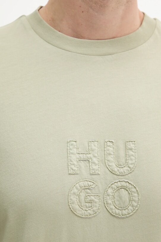 HUGO t-shirt bawełniany 50535284 zielony