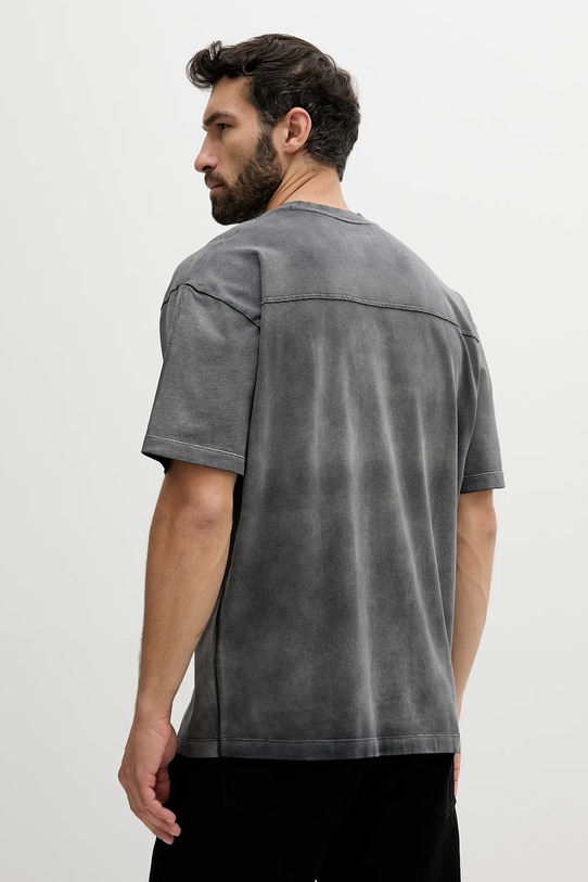 HUGO t-shirt bawełniany 50535302 szary SS25