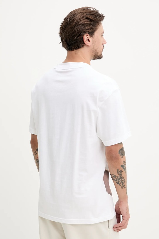 Oblečení Bavlněné tričko HUGO Duwedie 50535314 bílá