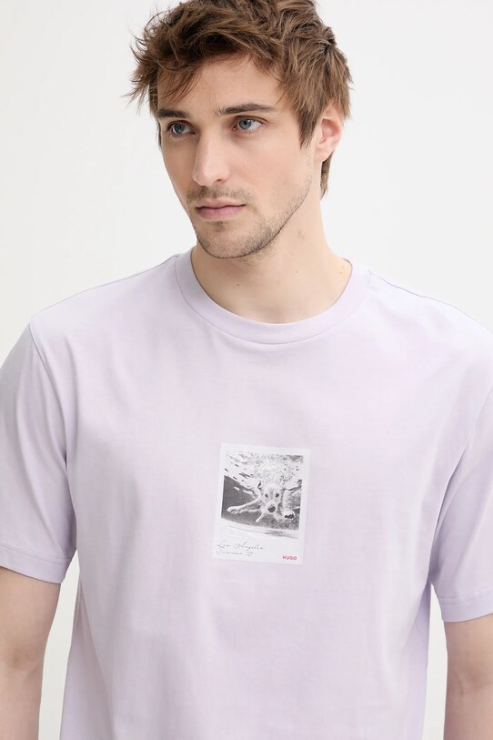 HUGO tricou din bumbac violet 50537535