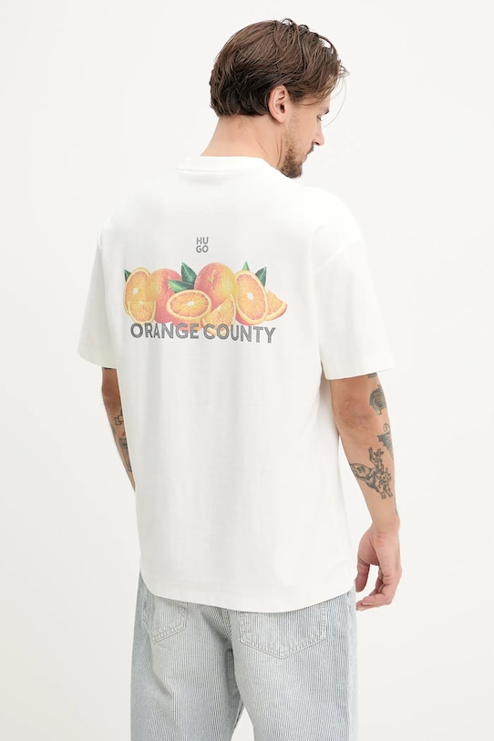 Îmbrăcăminte HUGO tricou din bumbac 50537576 bej