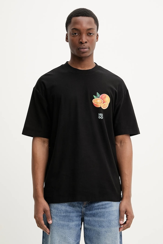 HUGO tricou din bumbac 50537576 negru