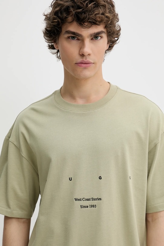 Хлопковая футболка HUGO зелёный 50538958