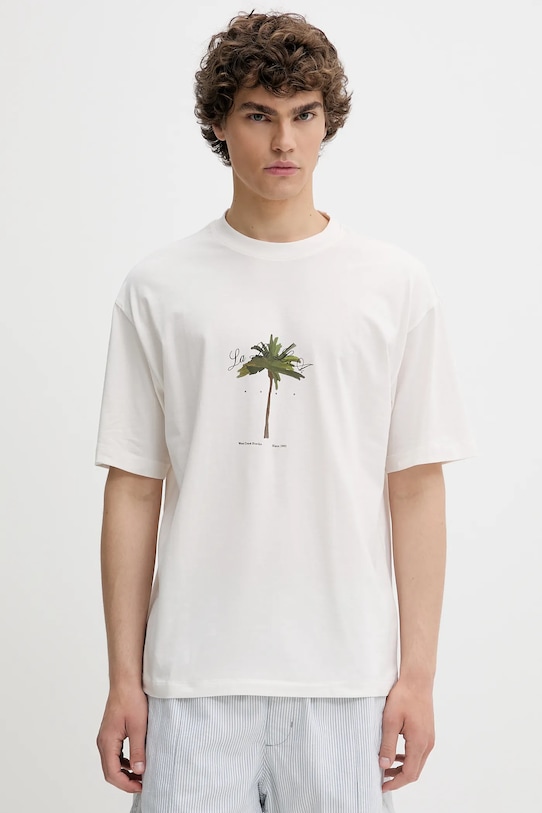 HUGO t-shirt bawełniany nadruk biały 50538972