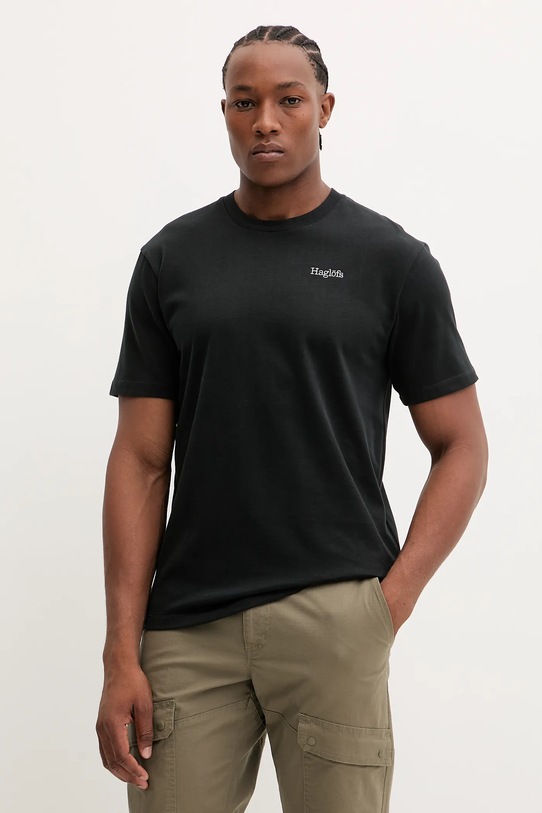Haglöfs t-shirt bawełna czarny 607658