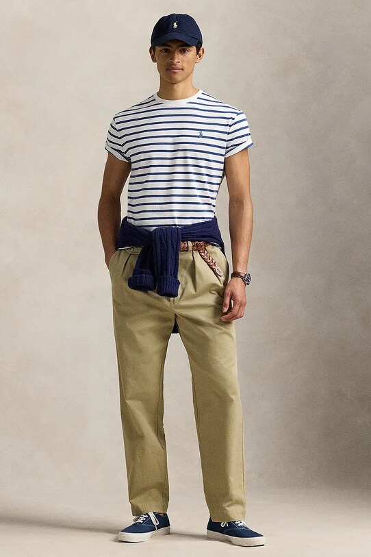 Odzież Polo Ralph Lauren t-shirt bawełniany 710938134 biały