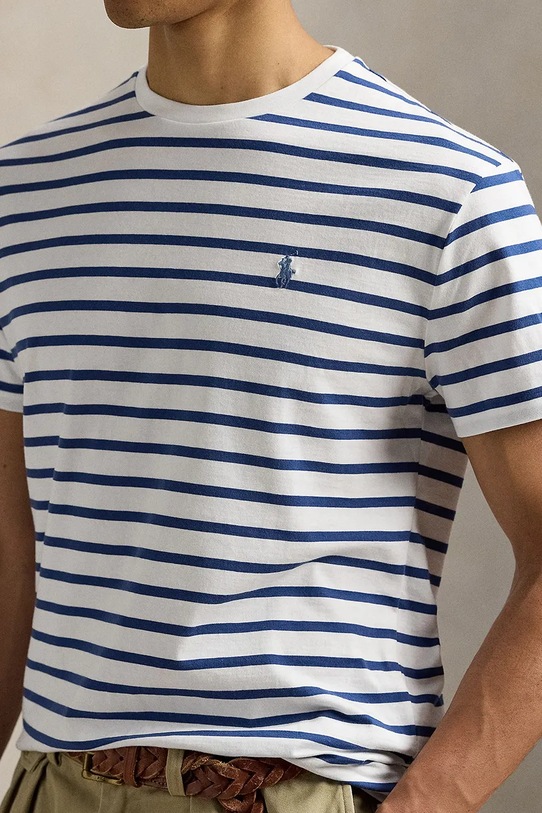 Бавовняна футболка Polo Ralph Lauren білий 710938134