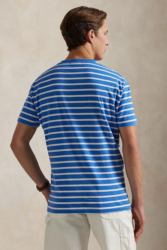 Bavlněné tričko Polo Ralph Lauren 710938134 modrá SS25
