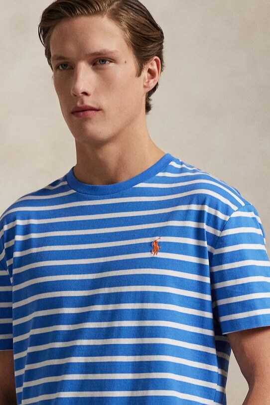 Bavlněné tričko Polo Ralph Lauren modrá 710938134